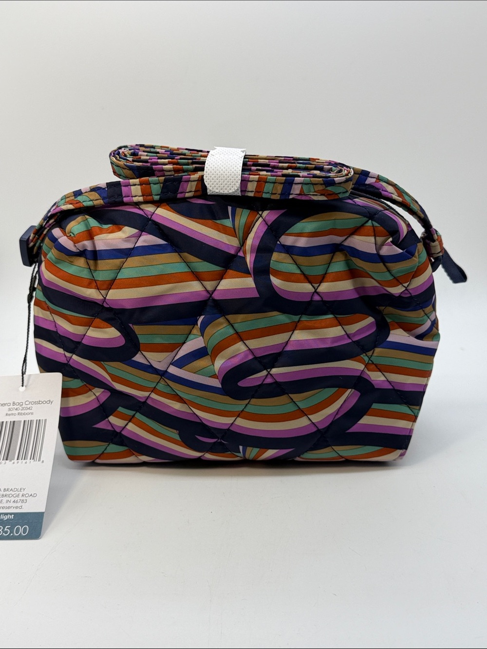 Vera Bradley Crossbody Ultralight Camera Bag in Retro Ribbons pattern NWT
